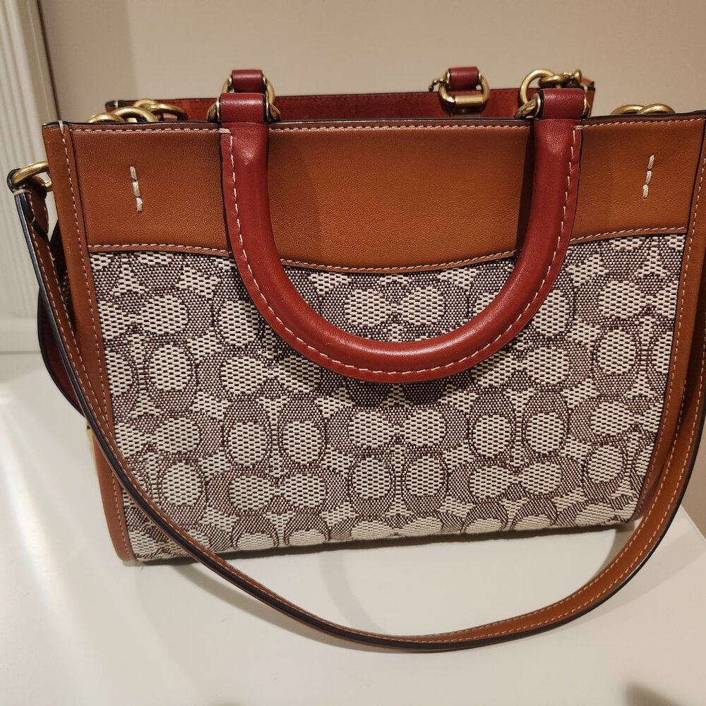 Coach Rogue Bag 25 In Signature Textile Jacquard With Embroidered Elephant - Picture 5 of 11